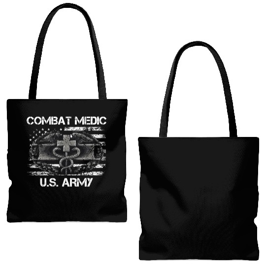 Us Army Combat Medic U.S Army Veteran Tote Bags (AOP)