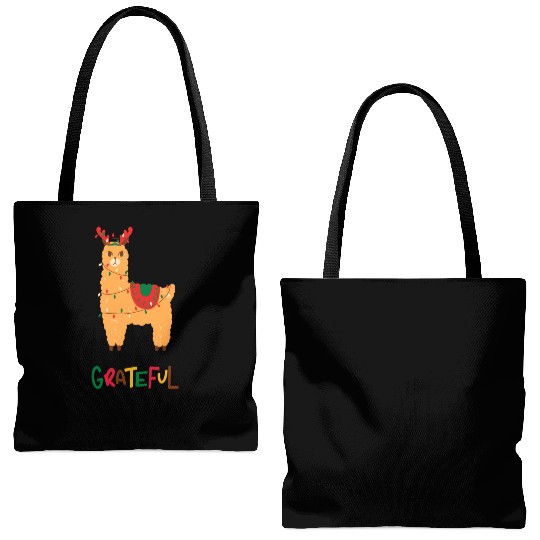 Fa La La La LLama - Grateful ! Tote Bags (AOP)