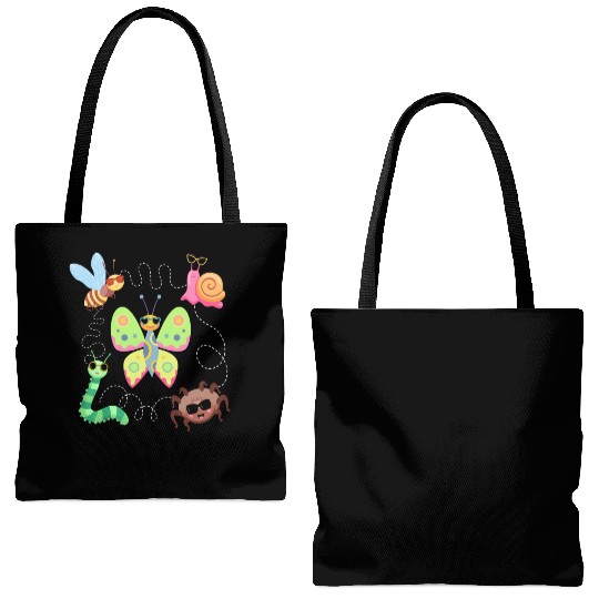 Cool Insects Sunglasses Bug Lover Tote Bags (AOP)