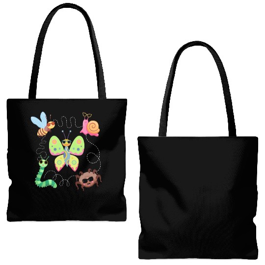 Cool Insects Sunglasses Bug Lover Tote Bags (AOP)