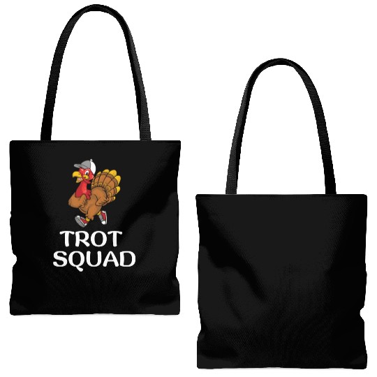 Thanksgiving Running Turkey Trot Squad Tote Bags (AOP)