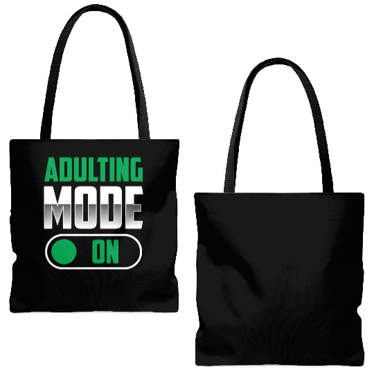 Adulting Mode On Adulthood Adult Birthday Tote Bags (AOP)