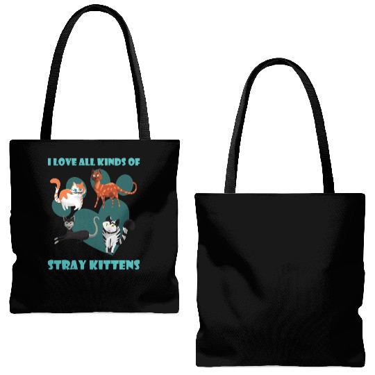 I love all kinds of stray cats stray kitten rescue Tote Bags (AOP)