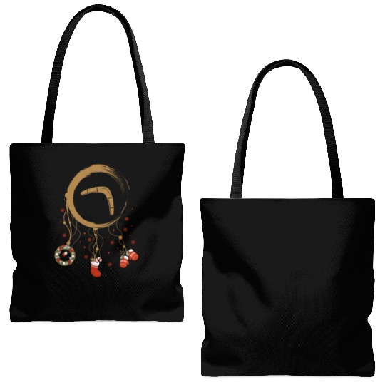 Winter dreamcatcher Christmas Boomerang Tote Bags (AOP)