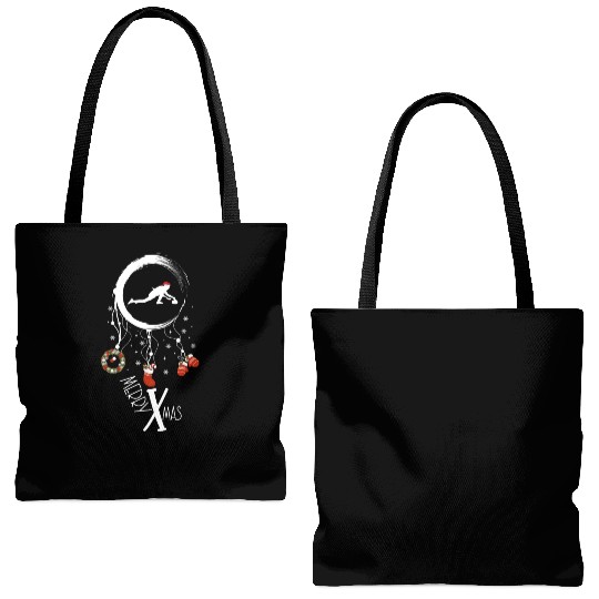 Winter dreamcatcher Christmas Curling Tote Bags (AOP)