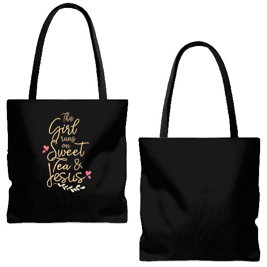 This Girl And Sweet Tea Tote Bags (AOP)