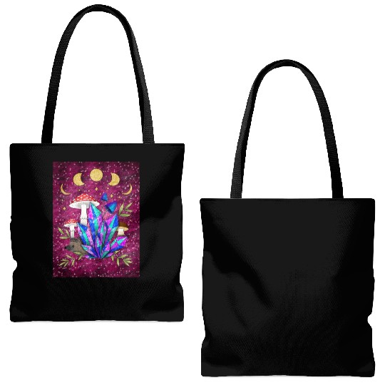 Hedgehog in dreamland with background Tote Bags (AOP)