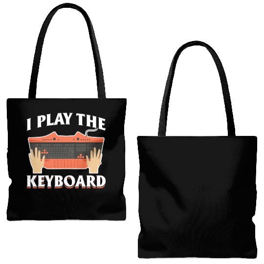 Keyboard Gamer Humorous Computer Science Tote Bags (AOP)