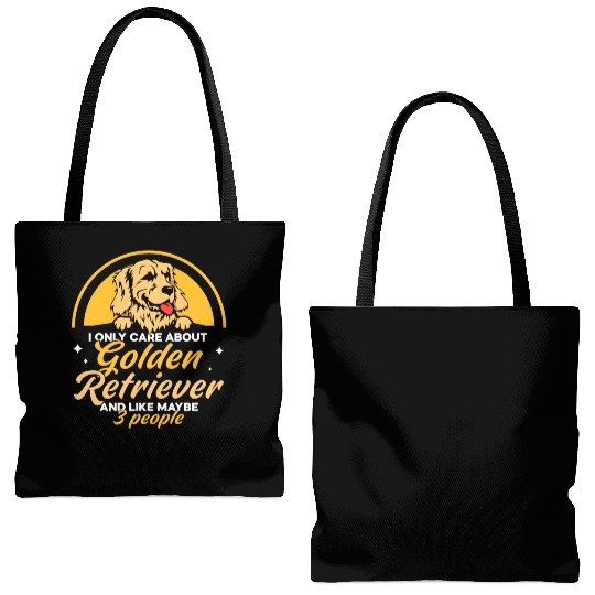 Golden retriever and like maybe 3 people Tote Bags (AOP)