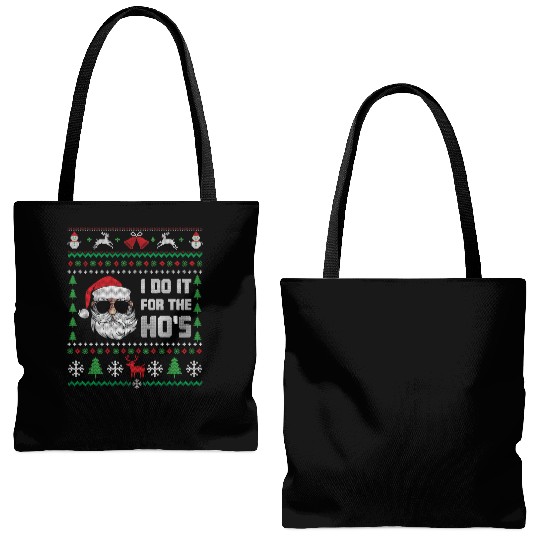 Santa I Do It For The Ho's Tote Bags (AOP)