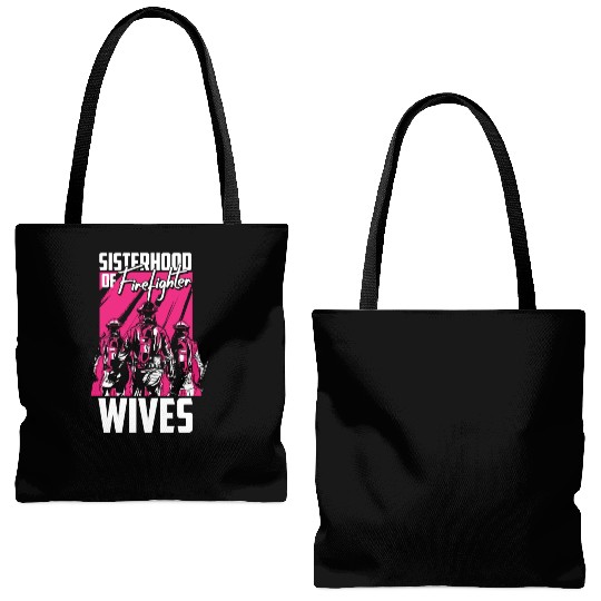 Firefighter Thin Red Line Sisterhood Tote Bags (AOP)