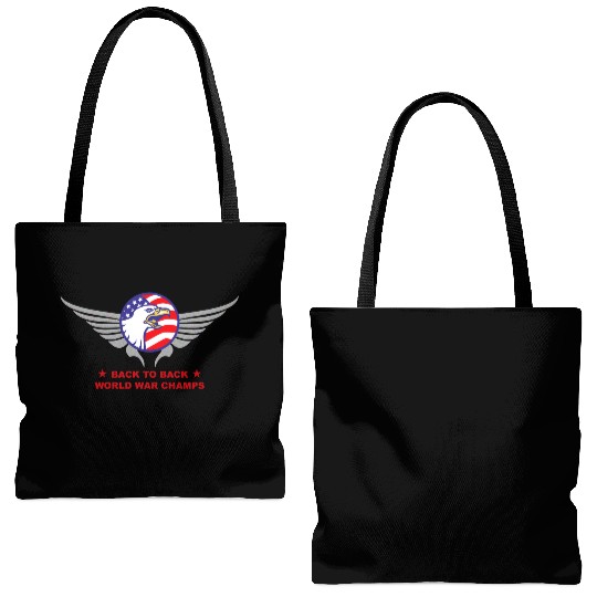 Back to Back B2B World War Tote Bags (AOP)