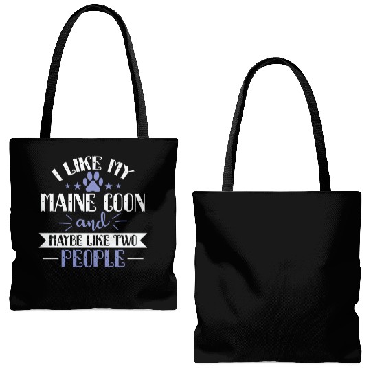 I Like my Maine Cat and Maybe like two People Tote Bags (AOP)