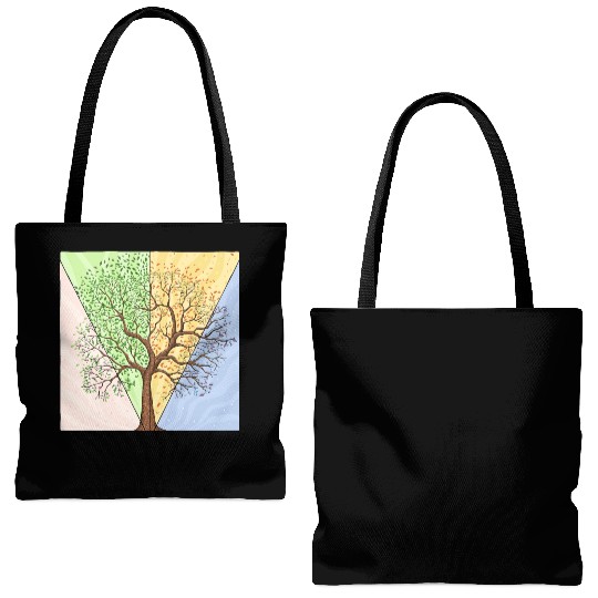 Four Seasons Trees Tote Bags (AOP)