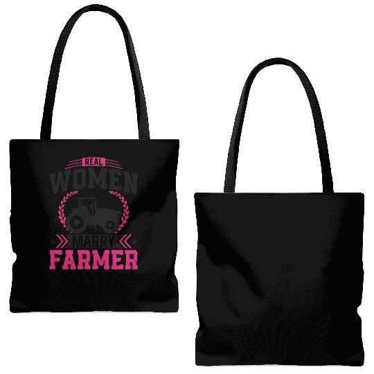 Farming Farmer Husband Wife Tote Bags (AOP)