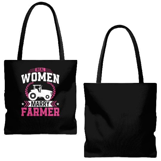 Farming Farmer Husband Wife Tote Bags (AOP)