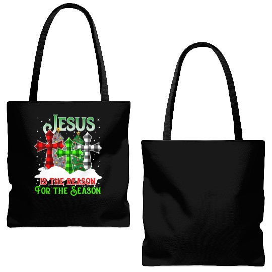 Jesus Is the Reason for the Season Holiday Christm Tote Bags (AOP)