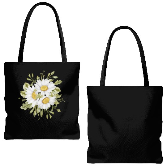 Marguerites Daisy Summer Daisies Flower Garden Tote Bags (AOP)