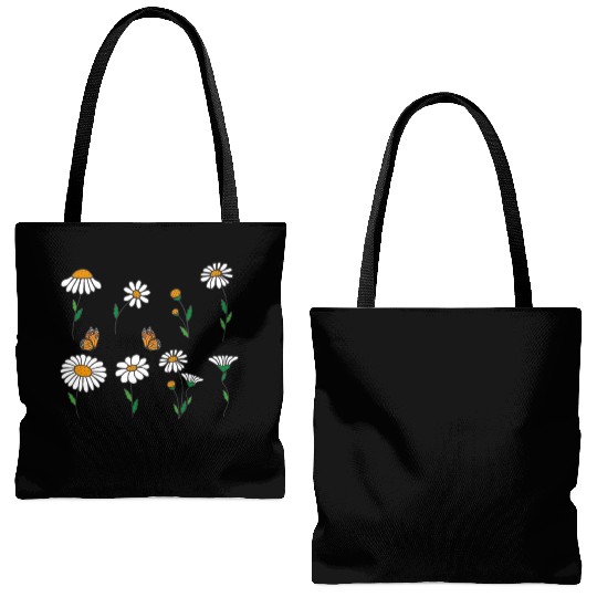 Marguerites Daisy Summer Daisies Flower Garden Tote Bags (AOP)