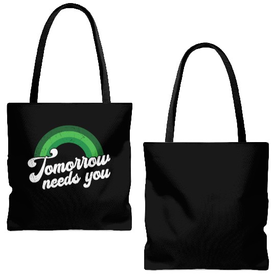 Rainbow Mental Health Tomorrow Needs You Tote Bags (AOP)