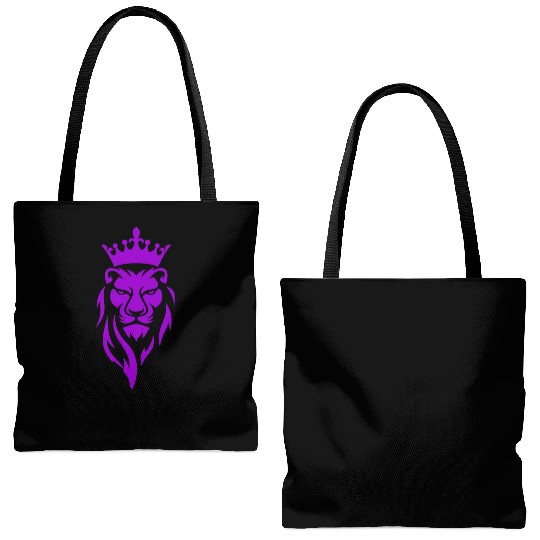 LION LILAC Tote Bags (AOP)