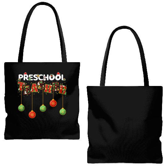 Preschool Teacher Christmas Vibes for Preschool Tote Bags (AOP)