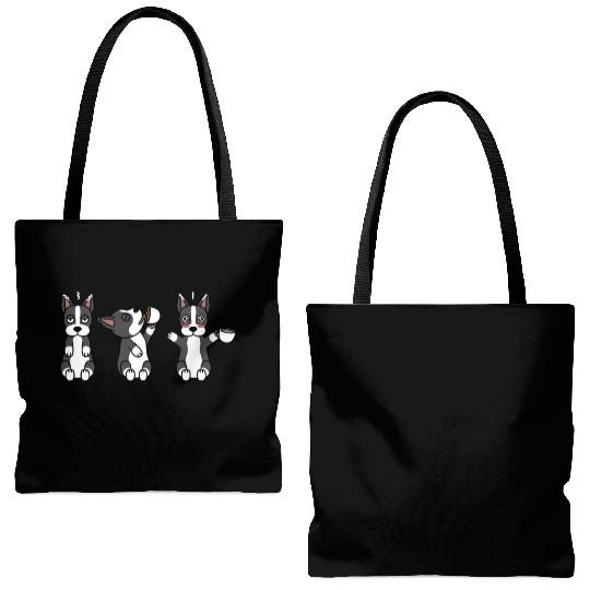 Boston Terrier Coffee Lover Tote Bags (AOP)