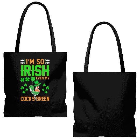 I´m So Irish Even My Cock´s Green Tote Bags (AOP)