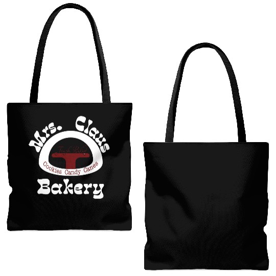 Christmas Tote Bags (AOP), Mrs. Claus Bakery Tote Bags (AOP),