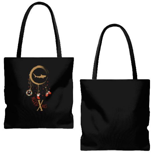 Winter dreamcatcher Christmas Tiger shark Tote Bags (AOP)