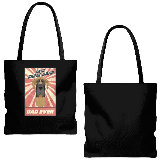 Best Great Dane Dad Ever I Great Dane Lover Tote Bags (AOP)