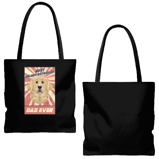 Best Golden Retriever Dad Ever I Golden Retriever Tote Bags (AOP)
