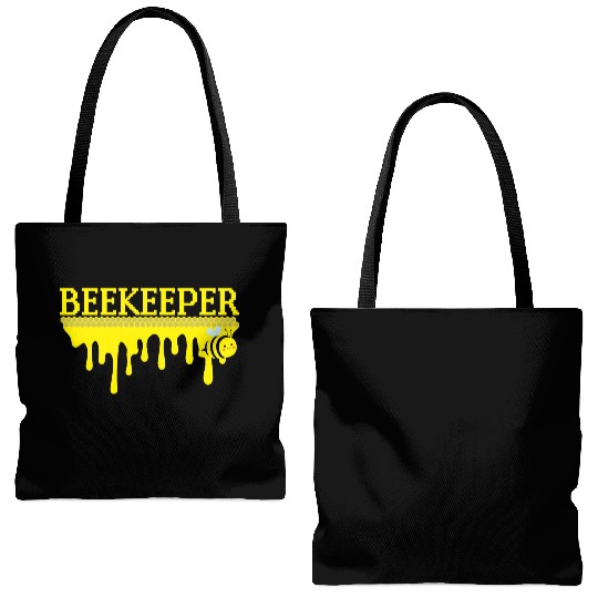 Bee Keeper Beekeeper, Funny Bee Hive Honey Lover Tote Bags (AOP)