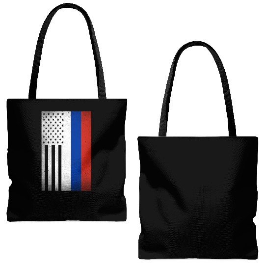 Russia Design for proud Russian Americans Tote Bags (AOP)