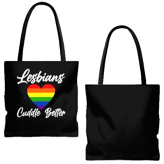 Lesbians Cuddle Better 4 Tote Bags (AOP)