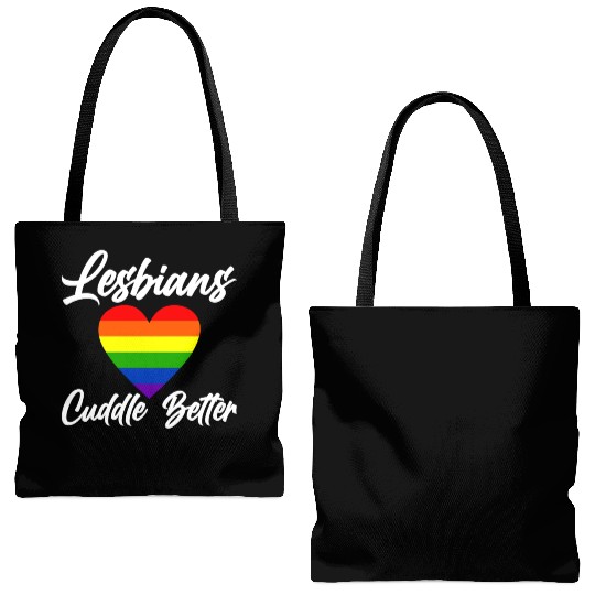 Lesbians Cuddle Better 4 Tote Bags (AOP)