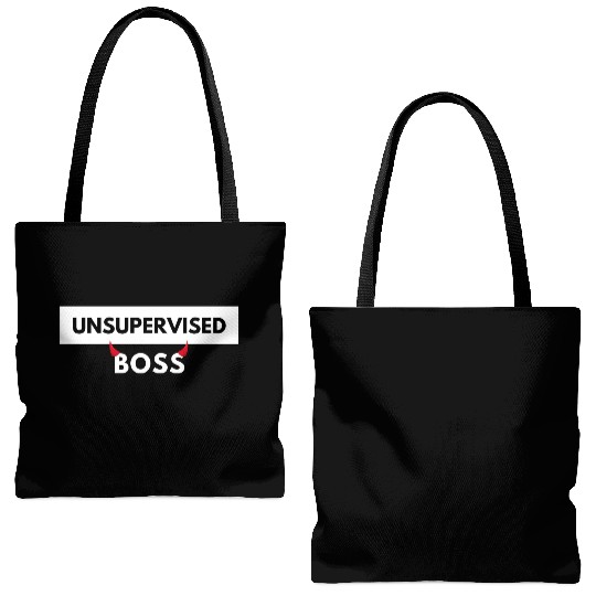 UNSUPERVISED BOSS FUNNY CUTE DESIGN Tote Bags (AOP)