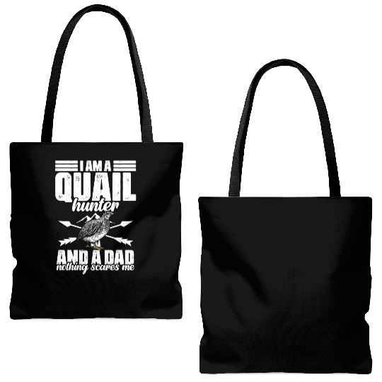 Funny Quail Hunting Hobby Northern Bobwhite Quail Tote Bags (AOP)