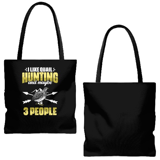 Funny I Like Quail Hunting And Maybe 3 People Tote Bags (AOP)