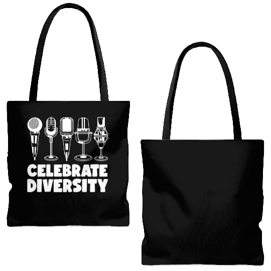 Karaoke Singer Microphone Vocalist Tote Bags (AOP)