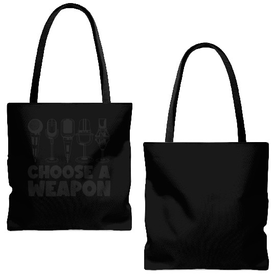 Karaoke Singer Microphone Vocalist Tote Bags (AOP)