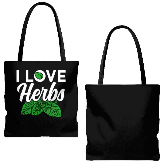 I Love Herbs Herbalist Gardening Herbalism Herb Tote Bags (AOP)