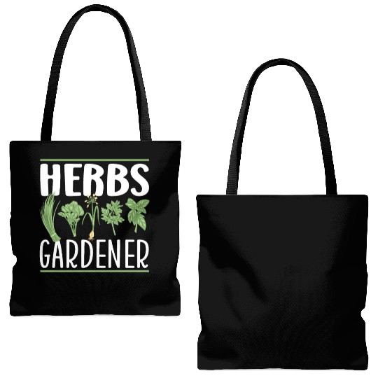 Herbs Gardener Herb Herbalist Herbalism Gardening Tote Bags (AOP)
