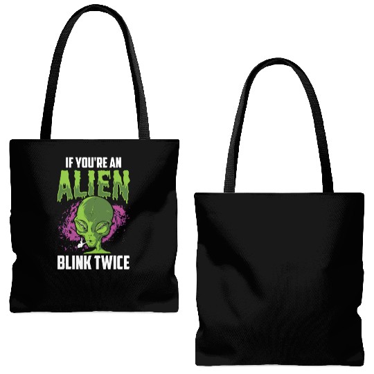If You're An Alien Blink Twice Space Astronaut Tote Bags (AOP)