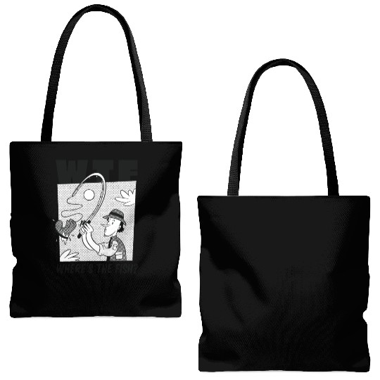 WTF Where's the fish WTF Where's the fish inspirat Tote Bags (AOP)