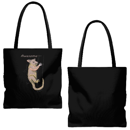 Funny Opossum, Awesome Possum Tote Bags (AOP)