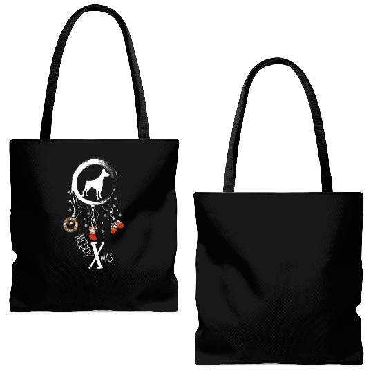 dog dreamcatcher Christmas Pinscher Tote Bags (AOP)