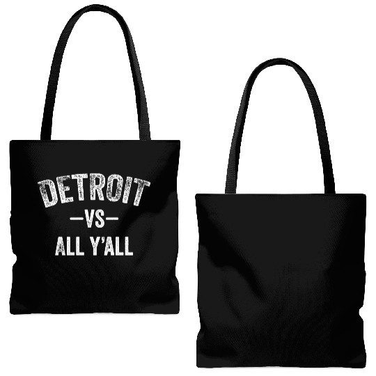 Detroit Vs All Y'All Funny Michigan Sports Tote Bags (AOP)