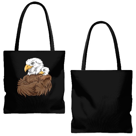 Strong Eagle with Eagle Kid for a Eagle lovers Tote Bags (AOP)