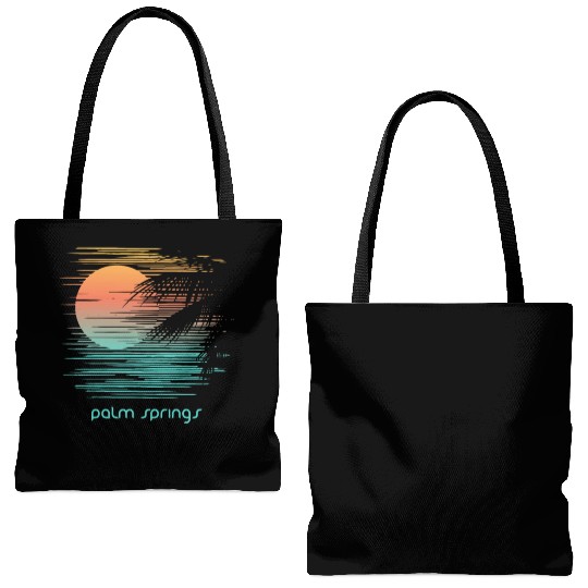 Artistic Palm Springs California Palm Tree Tote Bags (AOP)
